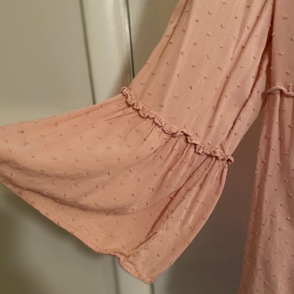 Pale Pink Peasant Blouse - Picture 3 of 4